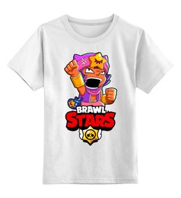 Заказать детскую футболку в Москве. Детская футболка классическая унисекс BRAWL STARS SANDY от geekbox - готовые дизайны и нанесение принтов.