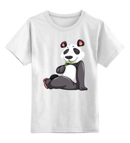 Заказать детскую футболку в Москве. Детская футболка классическая унисекс Панда от trugift - готовые дизайны и нанесение принтов.