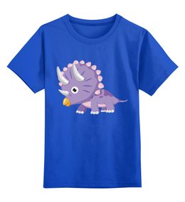 Заказать детскую футболку в Москве. Детская футболка классическая унисекс Динозаврик от Amerikanka - готовые дизайны и нанесение принтов.