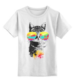 Заказать детскую футболку в Москве. Детская футболка классическая унисекс Солнечный Кот от printik - готовые дизайны и нанесение принтов.