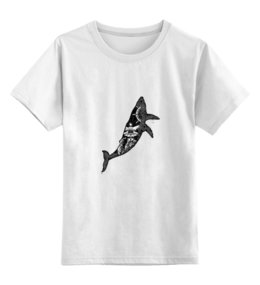 Заказать детскую футболку в Москве. Детская футболка классическая унисекс Кит и море от THE_NISE  - готовые дизайны и нанесение принтов.