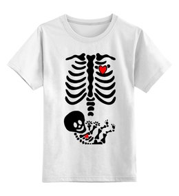 Заказать детскую футболку в Москве. Детская футболка классическая унисекс Скелет в скелете от ПРИНТЫ ПЕЧАТЬ  - готовые дизайны и нанесение принтов.