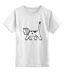 Заказать детскую футболку в Москве. Детская футболка классическая унисекс Милый котёнок от Yaroslava - готовые дизайны и нанесение принтов.