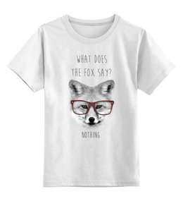 Заказать детскую футболку в Москве. Детская футболка классическая унисекс Лиса в очках от printik - готовые дизайны и нанесение принтов.