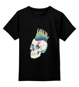 Заказать детскую футболку в Москве. Детская футболка классическая унисекс Череп Панка от skull - готовые дизайны и нанесение принтов.