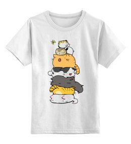 Заказать детскую футболку в Москве. Детская футболка классическая унисекс Толстые Котики от MariYang  - готовые дизайны и нанесение принтов.