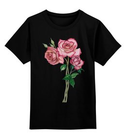 Заказать детскую футболку в Москве. Детская футболка классическая унисекс розы от sleeping_ocean - готовые дизайны и нанесение принтов.