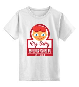 Заказать детскую футболку в Москве. Детская футболка классическая унисекс Big Belly Burger от coolmag - готовые дизайны и нанесение принтов.
