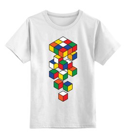 Заказать детскую футболку в Москве. Детская футболка классическая унисекс Кубик Рубика от Yaroslava - готовые дизайны и нанесение принтов.