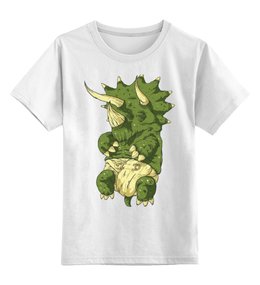 Заказать детскую футболку в Москве. Детская футболка классическая унисекс Динозавр от crash - готовые дизайны и нанесение принтов.