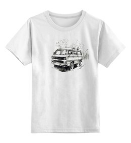 Заказать детскую футболку в Москве. Детская футболка классическая унисекс  Volkswagen Transporter от miks - готовые дизайны и нанесение принтов.