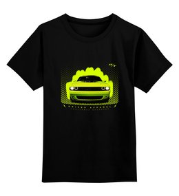 Заказать детскую футболку в Москве. Детская футболка классическая унисекс Dodge Challenger RT от s.podosenov@mail.ru - готовые дизайны и нанесение принтов.