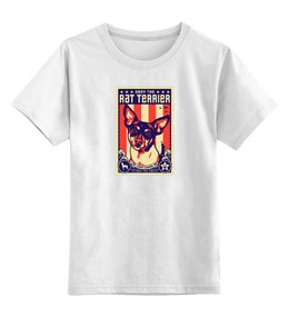 Заказать детскую футболку в Москве. Детская футболка классическая унисекс Собака: RAT TERRIER от Виктор Гришин - готовые дизайны и нанесение принтов.