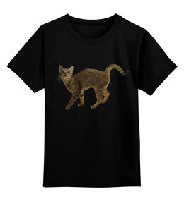 Заказать детскую футболку в Москве. Детская футболка классическая унисекс Кошка от BAD OWL - готовые дизайны и нанесение принтов.