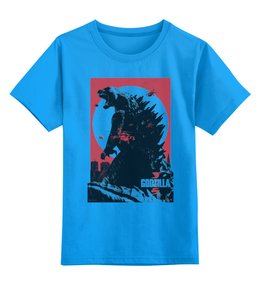 Заказать детскую футболку в Москве. Детская футболка классическая унисекс Godzilla gray от KinoArt - готовые дизайны и нанесение принтов.