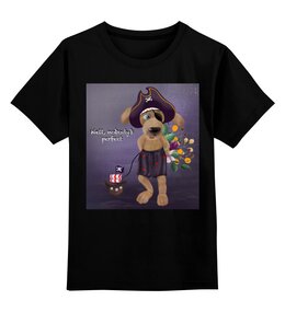 Заказать детскую футболку в Москве. Детская футболка классическая унисекс Собака пират. от Марина  - готовые дизайны и нанесение принтов.
