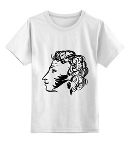Заказать детскую футболку в Москве. Детская футболка классическая унисекс А.С. Пушкин от valezar - готовые дизайны и нанесение принтов.