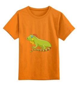 Заказать детскую футболку в Москве. Детская футболка классическая унисекс Игуана от acidhouses - готовые дизайны и нанесение принтов.