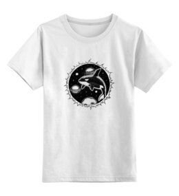Заказать детскую футболку в Москве. Детская футболка классическая унисекс Космос Кит Планеты от MariYang  - готовые дизайны и нанесение принтов.