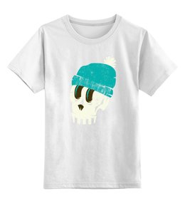 Заказать детскую футболку в Москве. Детская футболка классическая унисекс Череп в шапке от printik - готовые дизайны и нанесение принтов.