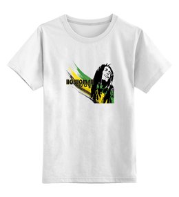 Заказать детскую футболку в Москве. Детская футболка классическая унисекс "Bob Marley" от Fedor - готовые дизайны и нанесение принтов.