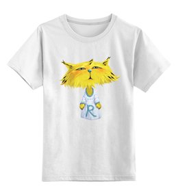 Заказать детскую футболку в Москве. Детская футболка классическая унисекс Рысёнок от Margarita Nia - готовые дизайны и нанесение принтов.