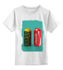 Заказать детскую футболку в Москве. Детская футболка классическая унисекс Whisky Cola от Max K - готовые дизайны и нанесение принтов.