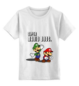 Заказать детскую футболку в Москве. Детская футболка классическая унисекс Super Mario Bros. от game-fan - готовые дизайны и нанесение принтов.
