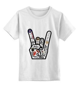Заказать детскую футболку в Москве. Детская футболка классическая унисекс Rock music от YellowCloverShop - готовые дизайны и нанесение принтов.