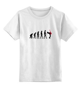 Заказать детскую футболку в Москве. Детская футболка классическая унисекс Эволюция Рок-звезды от trugift - готовые дизайны и нанесение принтов.