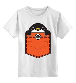 Заказать детскую футболку в Москве. Детская футболка классическая унисекс Пингвин от svetlanas - готовые дизайны и нанесение принтов.