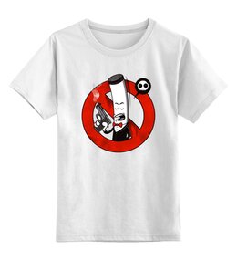 Заказать детскую футболку в Москве. Детская футболка классическая унисекс Курение Убивает! (Сигарета) от Amerikanka - готовые дизайны и нанесение принтов.