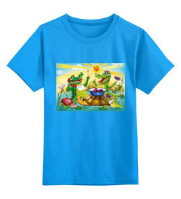 Заказать детскую футболку в Москве. Детская футболка классическая унисекс Обед у крокодилов от Виктор Гришин - готовые дизайны и нанесение принтов.
