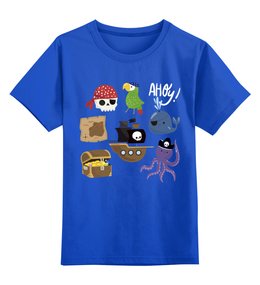 Заказать детскую футболку в Москве. Детская футболка классическая унисекс Пираты от Yaroslava - готовые дизайны и нанесение принтов.