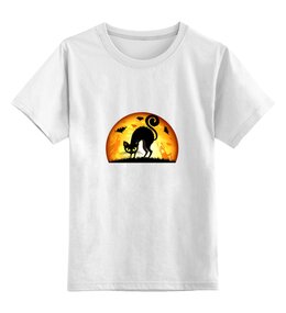Заказать детскую футболку в Москве. Детская футболка классическая унисекс Черный Кот от BestPrint  - готовые дизайны и нанесение принтов.