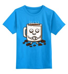 Заказать детскую футболку в Москве. Детская футболка классическая унисекс Кофе (Coffee) от coolmag - готовые дизайны и нанесение принтов.