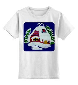 Заказать детскую футболку в Москве. Детская футболка классическая унисекс Дом в лесу от mrs-snit@yandex.ru - готовые дизайны и нанесение принтов.