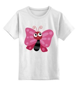 Заказать детскую футболку в Москве. Детская футболка классическая унисекс Бабочка от nadegda - готовые дизайны и нанесение принтов.