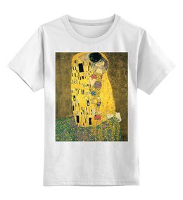 Заказать детскую футболку в Москве. Детская футболка классическая унисекс Поцелуй от Тима Старк - готовые дизайны и нанесение принтов.