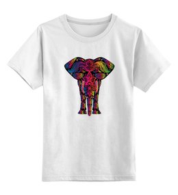 Заказать детскую футболку в Москве. Детская футболка классическая унисекс Слон  от queen  - готовые дизайны и нанесение принтов.