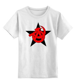 Заказать детскую футболку в Москве. Детская футболка классическая унисекс Punks Not Dead от Leichenwagen - готовые дизайны и нанесение принтов.
