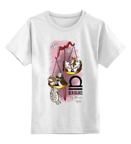 Заказать детскую футболку в Москве. Детская футболка классическая унисекс БУДЬ В РАВНОВЕСИИ! от ELENA ZHARINOVA - готовые дизайны и нанесение принтов.