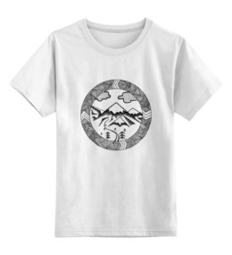 Заказать детскую футболку в Москве. Детская футболка классическая унисекс Mountains от sashabecker - готовые дизайны и нанесение принтов.