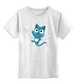 Заказать детскую футболку в Москве. Детская футболка классическая унисекс Хэппи от Y L - готовые дизайны и нанесение принтов.
