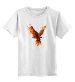 Заказать детскую футболку в Москве. Детская футболка классическая унисекс Птица-Феникс от Виктор Гришин - готовые дизайны и нанесение принтов.