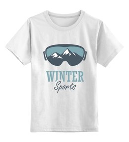 Заказать детскую футболку в Москве. Детская футболка классическая унисекс Зимний Спорт (Winter Sport) от coolmag - готовые дизайны и нанесение принтов.