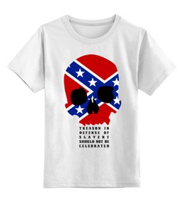 Заказать детскую футболку в Москве. Детская футболка классическая унисекс Флаг Конфедерации США от Leichenwagen - готовые дизайны и нанесение принтов.