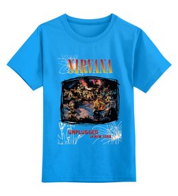 Заказать детскую футболку в Москве. Детская футболка классическая унисекс Nirvana Unplagged album t-shirt от rancid - готовые дизайны и нанесение принтов.