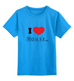 Заказать детскую футболку в Москве. Детская футболка классическая унисекс i love House от pyzhik - готовые дизайны и нанесение принтов.