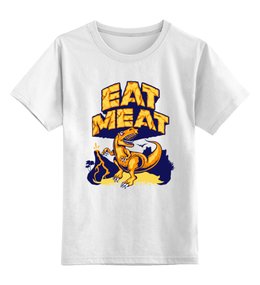 Заказать детскую футболку в Москве. Детская футболка классическая унисекс Динозавр от trugift - готовые дизайны и нанесение принтов.